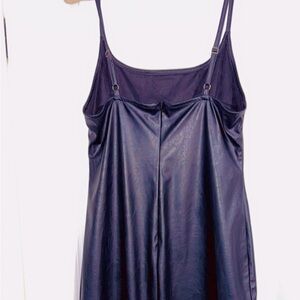 Sleek Black Leather Dress